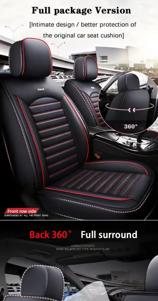 360' Black PU Leather Car Seat Cover for Isuzu D-Max MU-X Suzuki Swift  Vitara