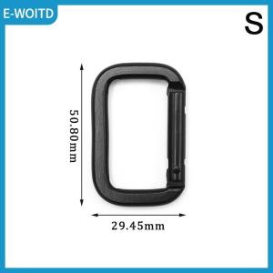 【E-WOITD】 1PC Square-Ring Carabiner Buckles Spring Carabiners Snap Hooks Clip Keychain Outdoor Backpack Pendant Buckles Camping Tools