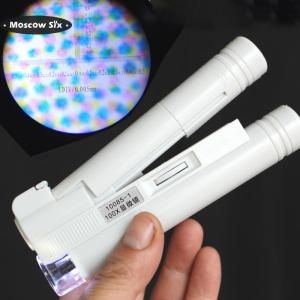 [Nóng] cầm tay 100x kính hiển vi bỏ túi Kính lúp trang sức Kính lúp có đèn LED ánh sáng đèn