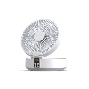 [Local delivery] New Touch Control Circular Rechargeable Fan Folding Electric Fan Table Portable Mini Usb Desk Fan Foldable Fan Cooling Wall Mounted Hanging Ceiling Fan Remote Control Fan Wall Mounted Fan