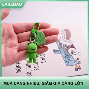 【LAKEBAO】 Dễ Thương 3D đổ xô ếch Keychain đổ xô ít ếch vài điện thoại di động mặt dây chuyền xe Keyring Tai nghe Ba lô quyến rũ túi trang trí nội thất
