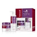 Karseell maca power Purple Hair Mask and Purple Shampoo Set, Neutralizes Brass & Yellow Tones for Blonde, Gray, Silver Color Treated Hair, 2 x 16.9floz. 