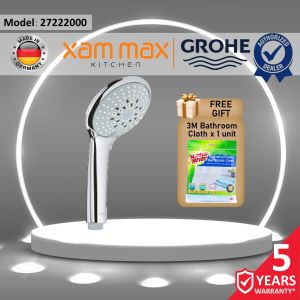 Grohe Hand Shower Head 27222000 Euphoria 110 Champagne / Premium shower head spray / toilet / bathroom / Tandas / Water heater / Penapis Air / Kepala Pancuran Mandian / Rainshower head / High pressure / High Quality