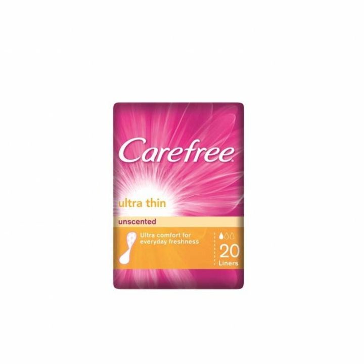 CAREFREE ULTRA THIN PANTY LINER UNSCENTED 20'S Lazada