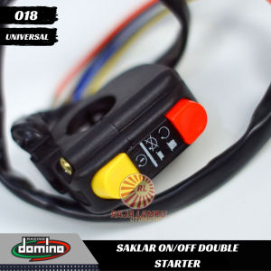 SAKLAR HOLDER KANAN ON OFF DOMINO UNIVERSAL STARTER SWITCH LAMPU