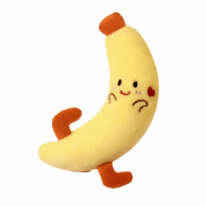 U85IS1 Stuffed Baby Hand-held Toy Anti-Startle Cute Plush Sleep Soothing Doll Hand Grip Toy Soft Cartoon Plush Fruit Doll Baby Sleep