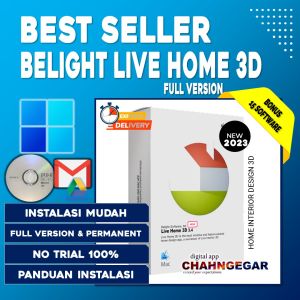 BeLight Live Home 3D Pro 2023 Full Lisensi Lifetime Software Design Rumah Virtual / Home Interior 3D Design / Sketchup Pro 2022 Vray / CorelDRAW 2022 original