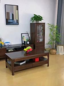 [CozyNest ]2026 new full-solid wooden TV cabinet - Nordic minimalist style with storage and organization features suitable for a living room with a Chinese-style matching color scheme