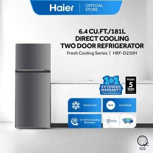 Haier HRF-D230H 6.39 cu.ft./181L Fresh Cooling Direct Cool Two Door Refrigerator (Inox Finish)ling T