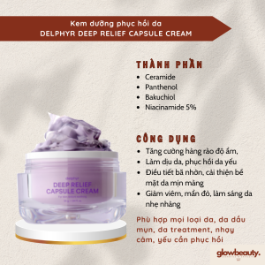 Kem dưỡng phục hồi da 58g Delphyr Deep Relief Capsule Cream