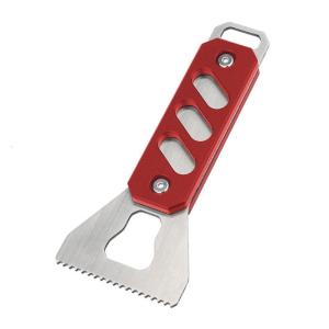 Woodworking Adhesive Applicator Tool Stainless Steel Serrated Glues Scraping Spreader Aluminum Handle for Wood Repair