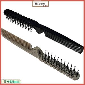 Follow Get New[Bloom Z] 1Pc 2 In 1 Travel Portable Fashion Hair Comb Folding Anti-static Plastic Comb Hair Brush Compact Pocket Hair Comb