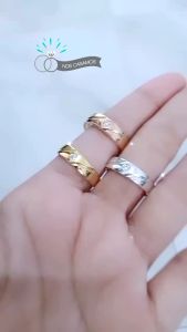 Cincin ring mp 1 + list / wedding rings / cincin perak asli silver 925 lapis emas/ cincin fashion pria & wanita terbaru