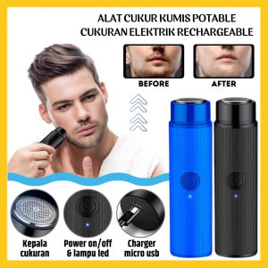 Alat Cukur Kumis Portable Cukuran Jenggot Bulu Ketiak Elektrik Shaver Mini Rechargeable Alat Penghilang Rambut Halus