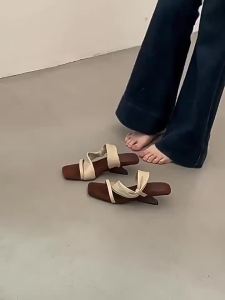 [Free Shipping] Lightweight Dual-Wear Wedge Sandals for Women 2026 Summer New Elegant High-Heeled Sandals and Slippers