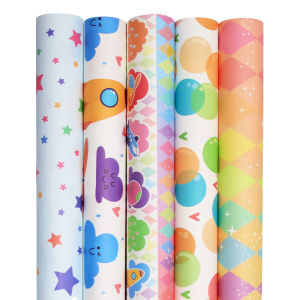 [10 rolls] Fresh & Lovely [Colorful] DIY Gift Wrapping Paper Present packing paper Party decorate Birthday Christmas