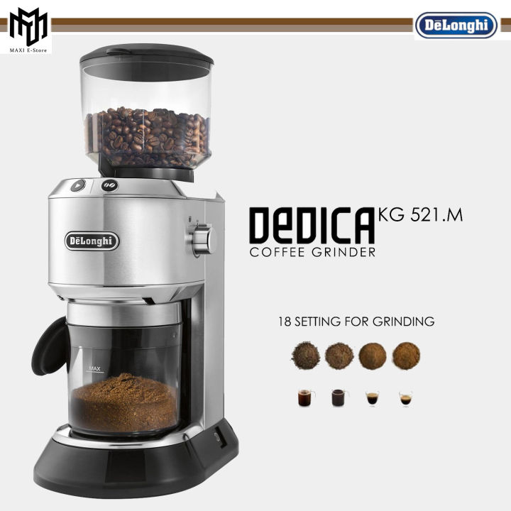 DeLonghi KG521.M Dedica Conical Burr Coffee Grinder LCD Display