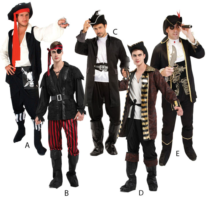 Halloween Pirate Costume for Men Adults Caribbean Pirates Cosplay for — free download