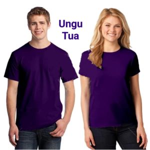 ( UNGU TUA ) Kaos polos lengan pendek soft katun combed 30s  kaos lengan pendek polos kaos polos pria wanita lengan pendek  kaos polos premium lengan pendek  kaos polos UNGU TUA / UNGU TERONG - kaos murah bisa cod