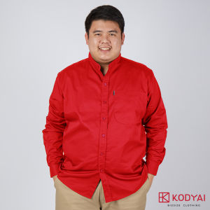 เสื้อเชิ้ตคอจีน แขนยาว อก 54-66 นิ้ว ไซส์ใหญ่ เสื้อคนอ้วนชาย : KODYAI โคตรใหญ่