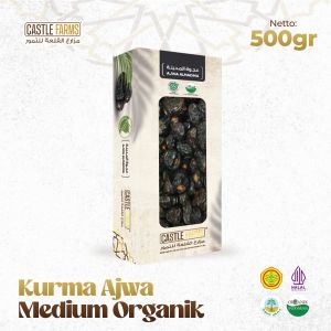 Kurma Ajwa Organik Medium 500gr - Castle Farms | Kurma Asli Madinah