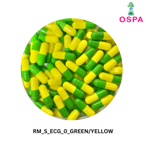 1000pcs Size 0 Green/ Yellow Capsule OSPA Empty Capsule Gelatin