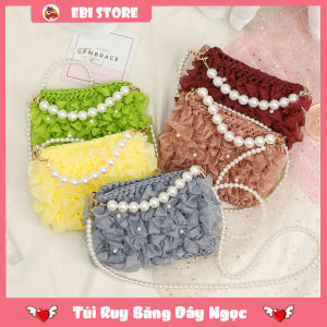 [Có Video Hướng Dẫn] Set Phụ Kiện Túi Tự Đan Ruy Băng Dây Ngọc Mẫu Nữ Tính Sang Trọng - EB77
