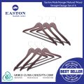 Easton Male Hanger Mahogany Straight Design Set of 6  Non-Slip Wooden Hanger for Clothes I Personal use or for commercial use on clothes boutiques (FM). 