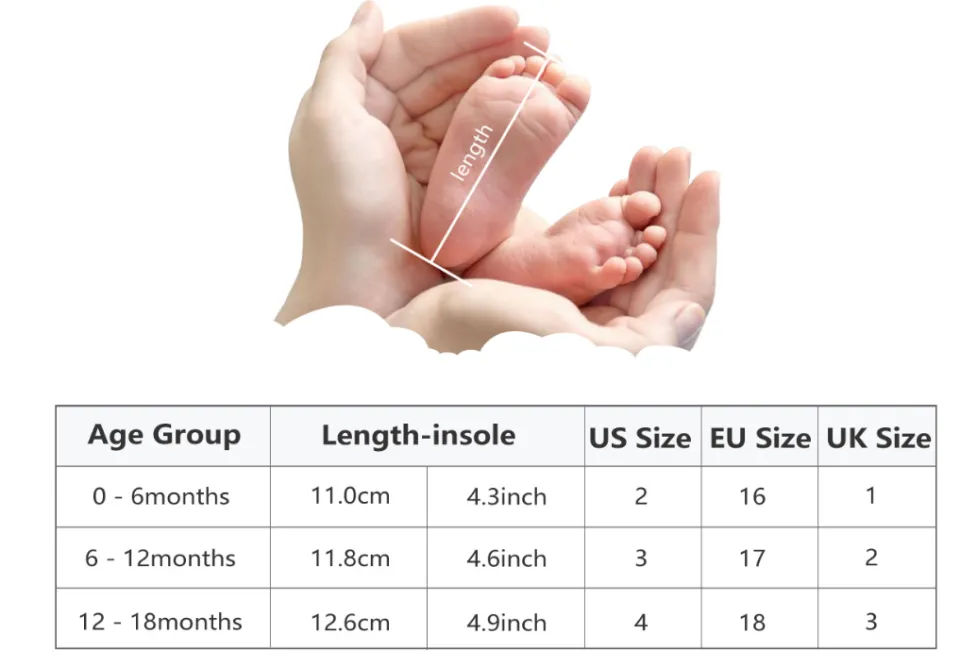 1 year deals old feet size