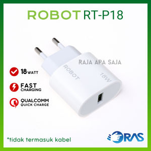 Kepala Charger Robot 3A 18 Watt 18W USB Quick Charge Fast Charging Batok Adaptor Casan Android P18