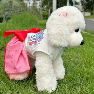 HEFEI Sequin Dog Dress Lightweight Mesh Dog Princess Dress Stylish Breathable Cat Apparel Small Dogs