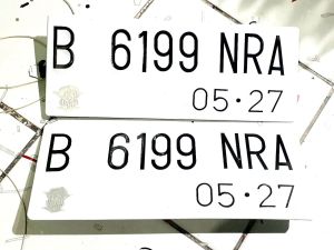 Plat Nomor Motor Baut Tanam Font Variasi Tinggal Pasang Dapat 2 PIS
