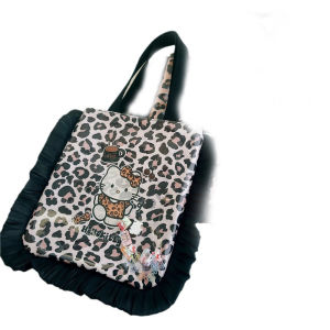 Christmas Gift Halloween Hot Sanrio Girl Retro Style Single Shoulder Handbag Kawaii Hello Kitty Comic My Melody Fashion High-Capacity Makeup Storage Bag