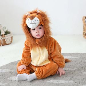 Boys Girls Costume Cute Animal Onesie Halloween Cosplay Outfit Festival Party Jumpsuit Kigurumis Winter Warm Clothes2026