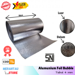 1 Roll Aluminium Foil Bubble Alumunium Peredam Panas Atap Rumah Insulasi Genteng Buble