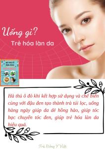 DÙNG THỬ Trà Hà Thủ Ô Đậu Đen - Trắng hồng xinh gái không cần make up 5 túi lọc Trà Đông Y Việt
