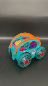 Light Up Musical Toys Transparent Gear Stunt Car 360 Spin Roll Vehicle Educational Sensory Product For Kids Autism High Quality ABS Plastic Baby Boy Girl Gift
