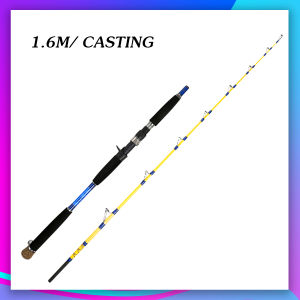 Old Captain 1.6M/1.7M /1.85M【50-350g/15-40lb】Solid Rod tip Heavy fishing Rod profession Deep Sea Boat Fishing Rod Saltwater Jigging Rod Carbon Fiber  Fishing Rod Spinning/Baitcasting Rod Boat Fishing Shake slowly