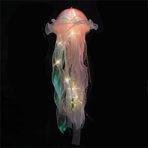 Jellyfish Lamp Lantern Kids Children Bedroom Hanging Night Light Under the Sea Colorful Festival Ocean Party Decor