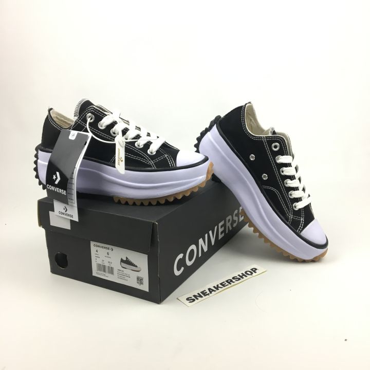 Sepatu Conversee Run Star Hike Black White High Low Sneakers