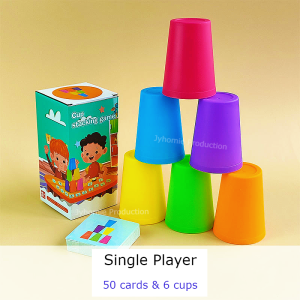Board Game Stacking Cup Children Puzzle Stacking Cup Board Games for Kid Montessori Toys Kids Toy Mainan Color Mainan Susun Mainan Kanak Kanak