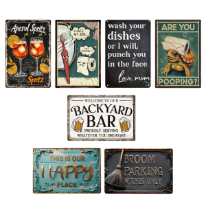 Tranh tường sắt cổ làm nổi bật các cụm từ được lựa chọn hình chữ nhật sàn truyền thống cho các lĩnh vực bên trong biển kim loại nông thôn gắn nhanh sử dụng telecommute