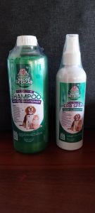 MADRE DE CACAO Premium Organic Odor Eliminator Herb Spray(250ml) + MDC Shampoo with Conditioner(500ml) for Dog & Cat - Natural Pet Care