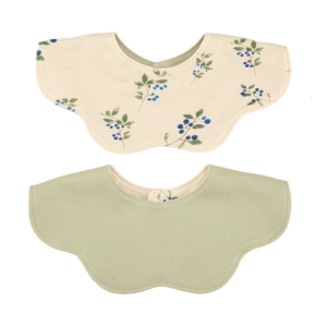 Reversible Cotton Baby Drooling Bib 360 Protections for Feeding Time Two Sided Use Adorable Newborns Teething Bib