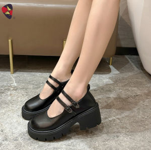 Katerina Fashion Korean Black Shoes Heeled For Women Adjustment Strap #927