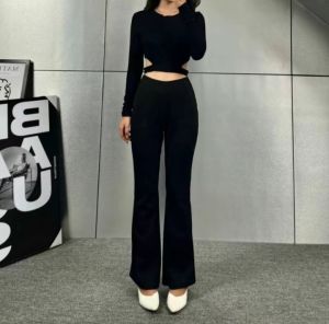 Flare Pants Celana Wanita Scuba Cutbray Hw Style Hight Quality Premium celana lebaran hits #celanalebaran celana hit termurah terbaik