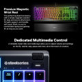 SteelSeries Apex 3 RGB Gaming Keyboard คีบอร์ดเกมมิ่ง ไฟ RGB พร้อมแท่นวางข้อมือ เสียงกดเงียบ ปุ่ม US-TH. 