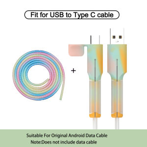 BlueWow Pelindung Kabel Data Anti-Putus Pelindung Kabel Pengisian Daya Winder Cocok untuk Apple Huawei Oppo Xiaomi Vivo Eksklusif Iphone18w & 20w Pengisi Daya Ponsel Gesper Anti Putus Konektor Pelindung Casing
