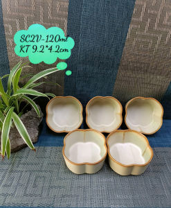 Chén đựng gia vị gốm sứ cao cấp hình bông hoa phong cách Nhật Bản SC2-120ml dùng cho gia đình và nhà hàng.