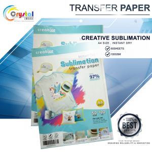 Creative Express 50pcs Sublimation Paper A4 Size 100 GSM for T-shirts Transfer Paper|Heat Transfer Paper forSublimation